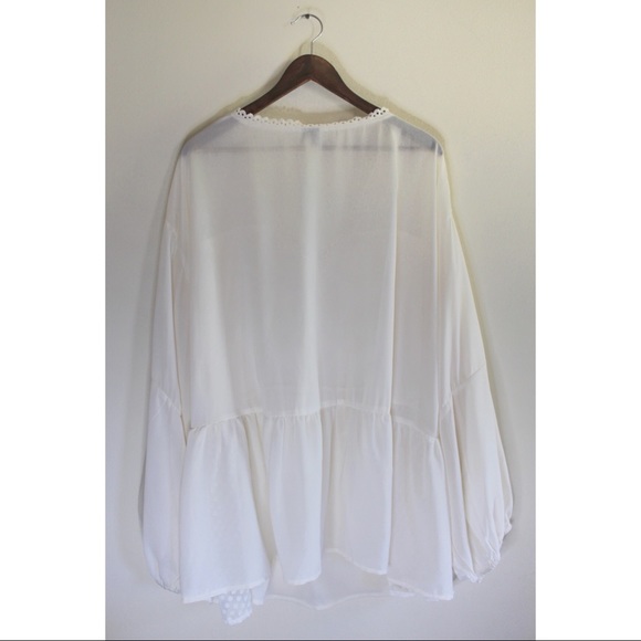 ASOS NWT Romantic Boho Long Sleeve Mixed Patterned Plus Top size 22 - Picture 6 of 8